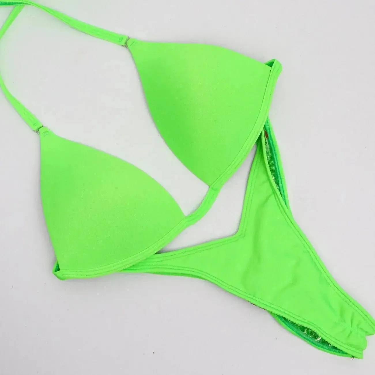 Matte Lime Fit Model Competition Suit