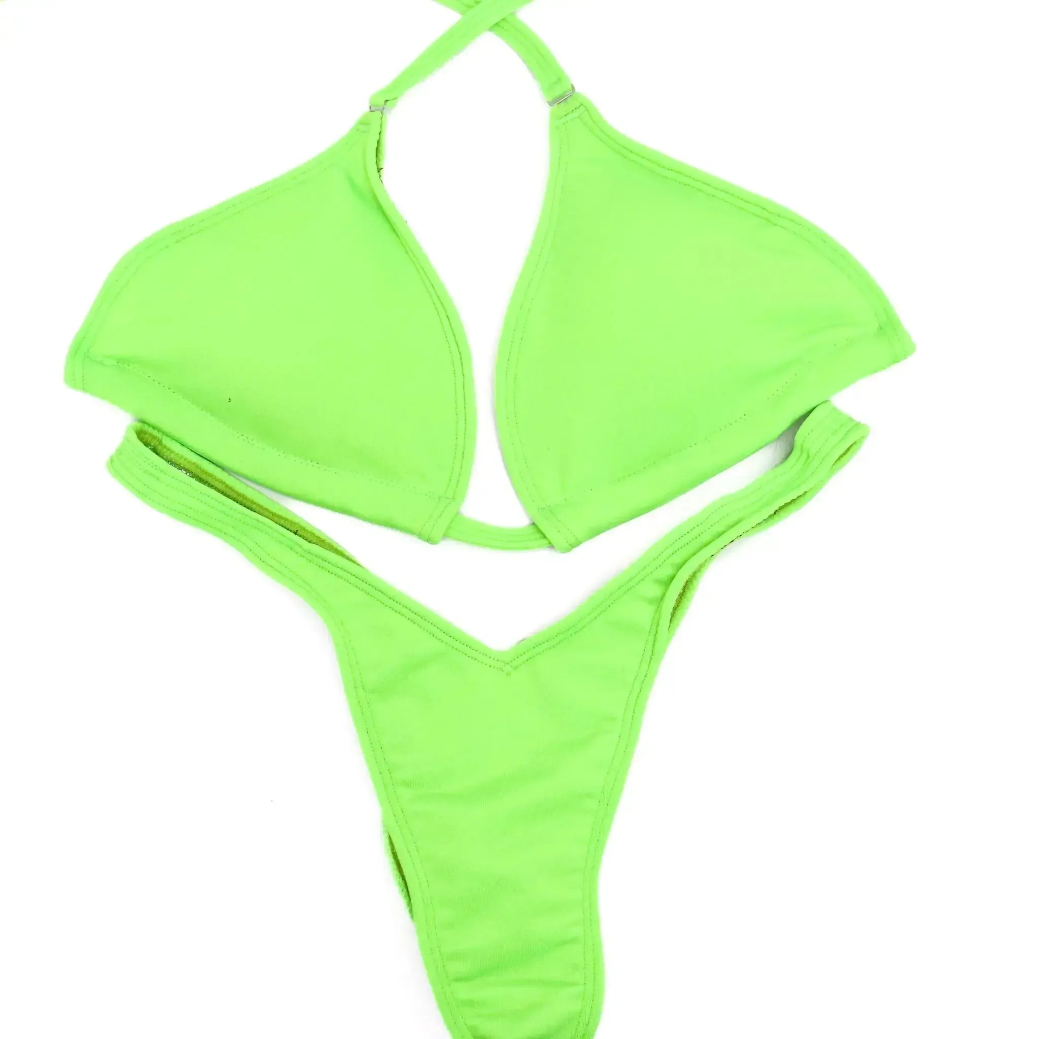 Matte Lime Fit Model Competition Suit
