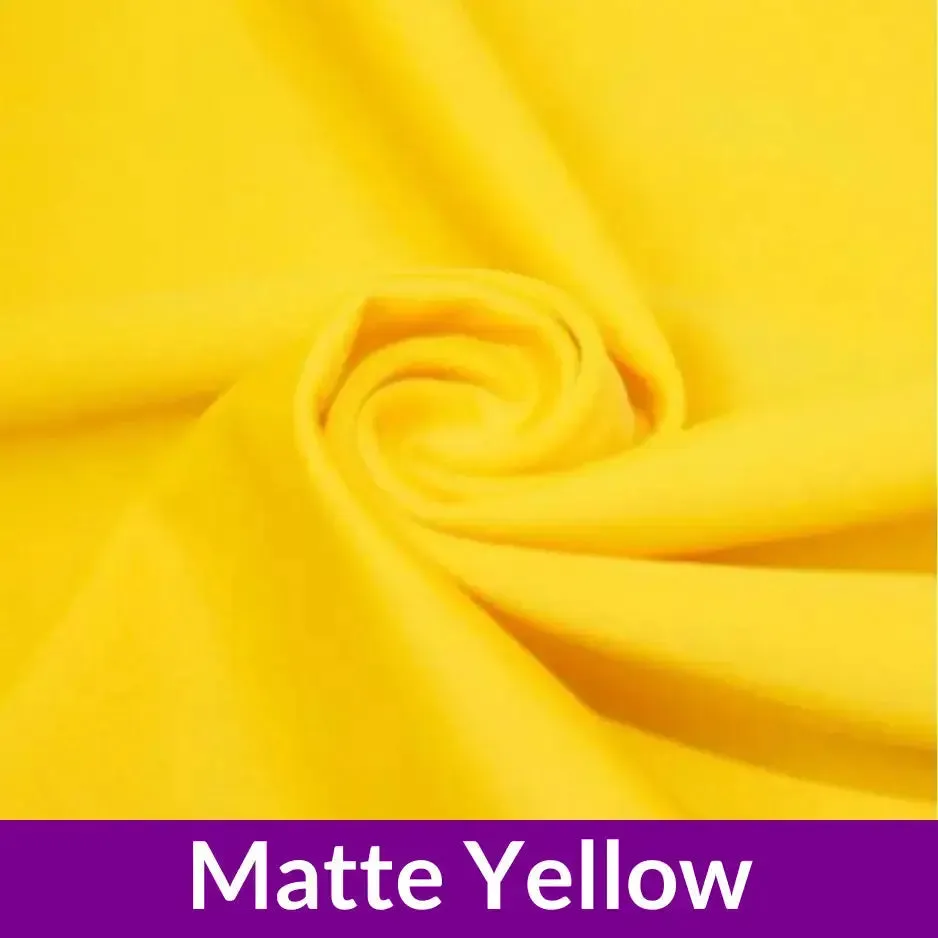 Matte Yellow Fit Model Competition Suit