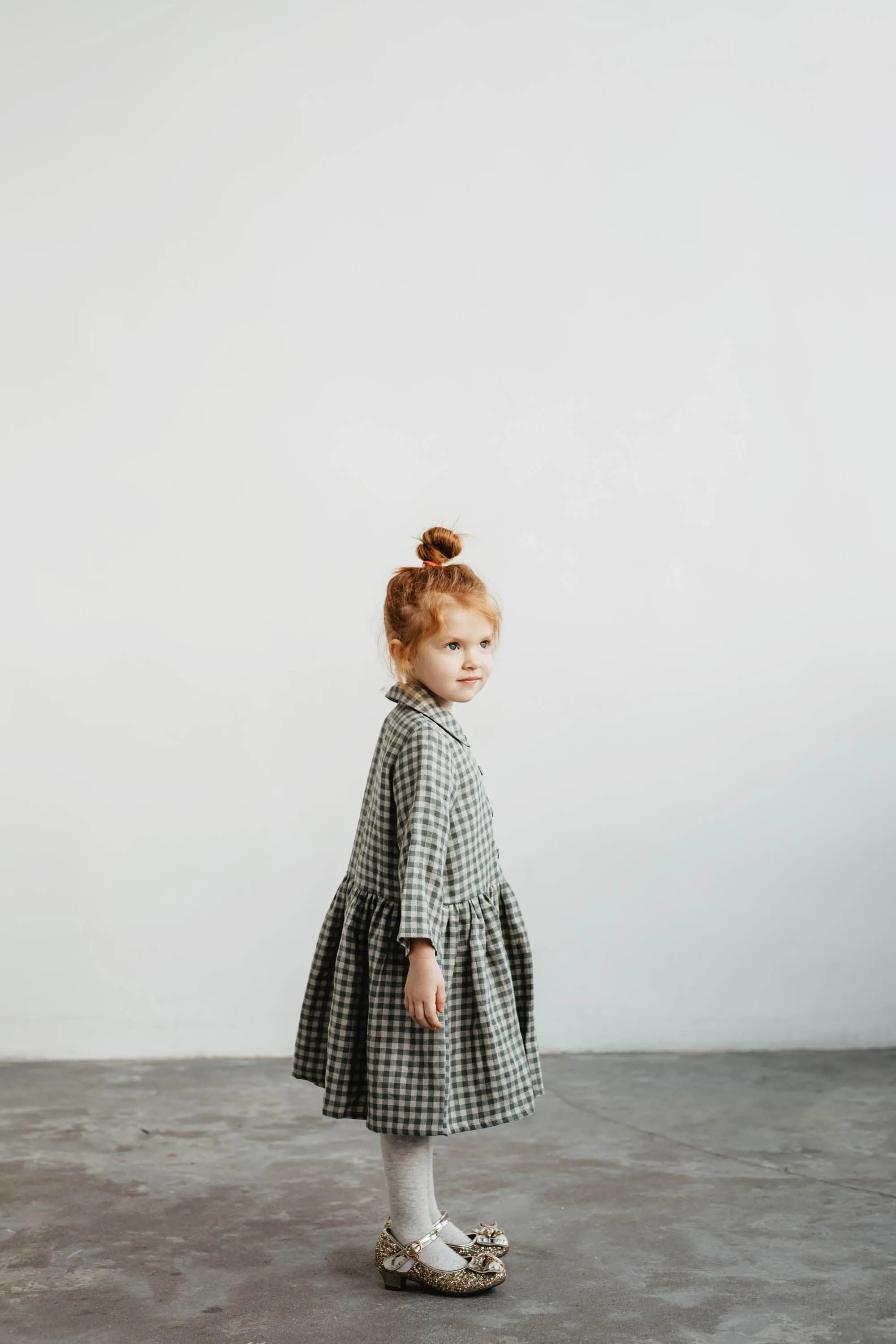 Medeina Girls Linen Dress | Multiple Colours