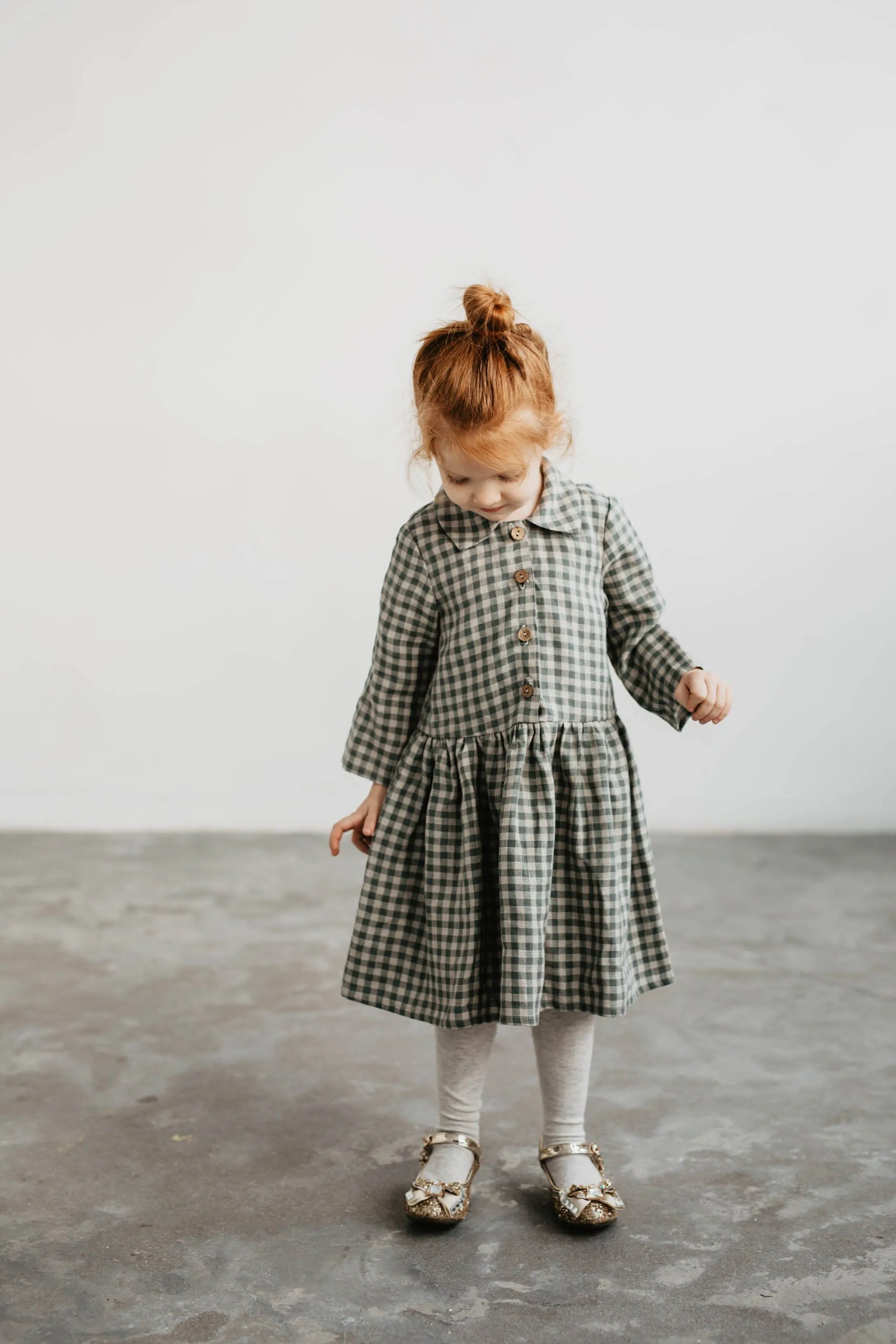 Medeina Girls Linen Dress | Multiple Colours