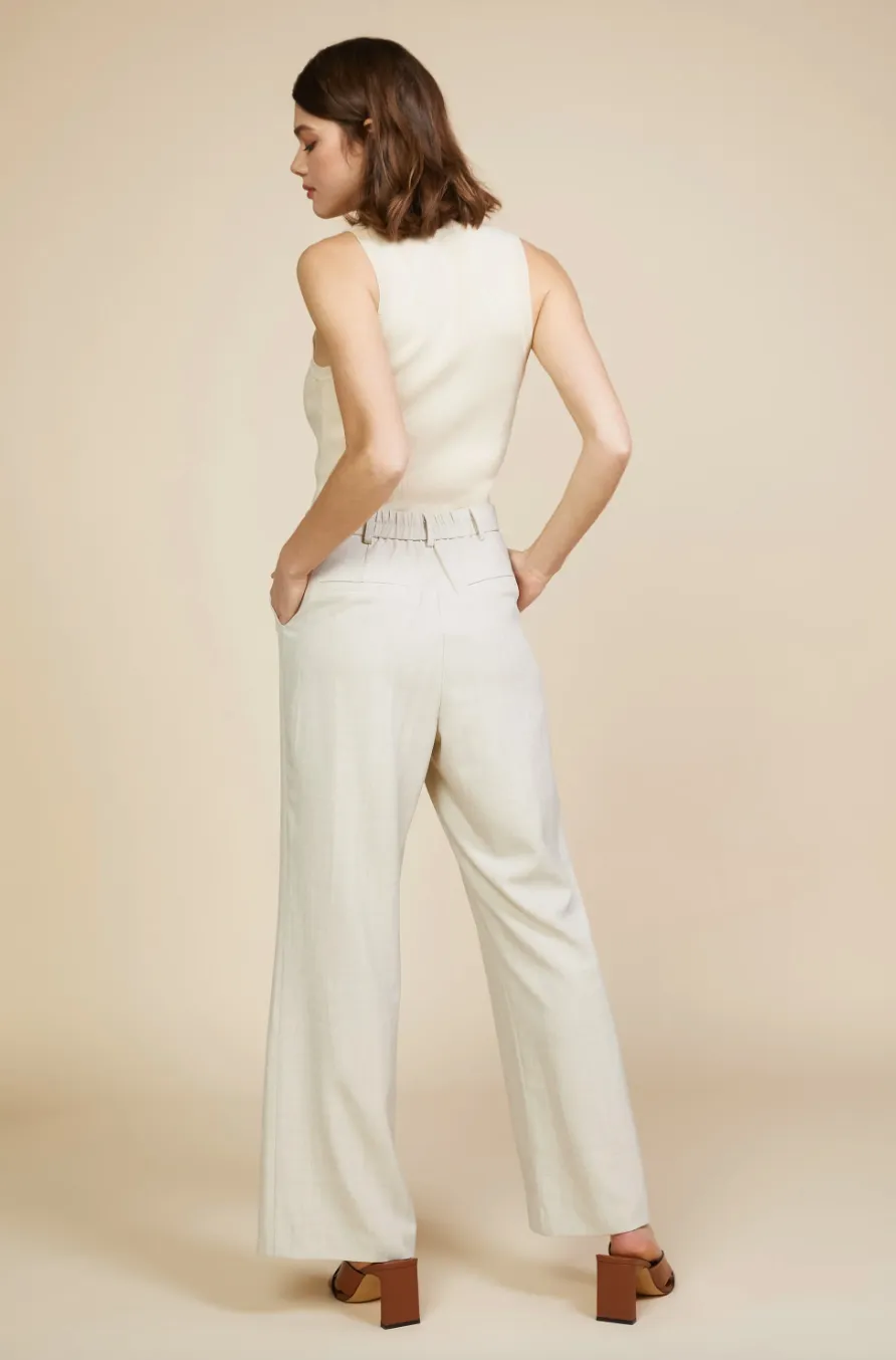 Melange Trouser-Beige-Final Sale