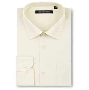 Men's Ivory Dress Shirt Classic Fit Verno Fashion