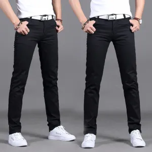 Men's Slim Fit Casual Pants | Mid Waist