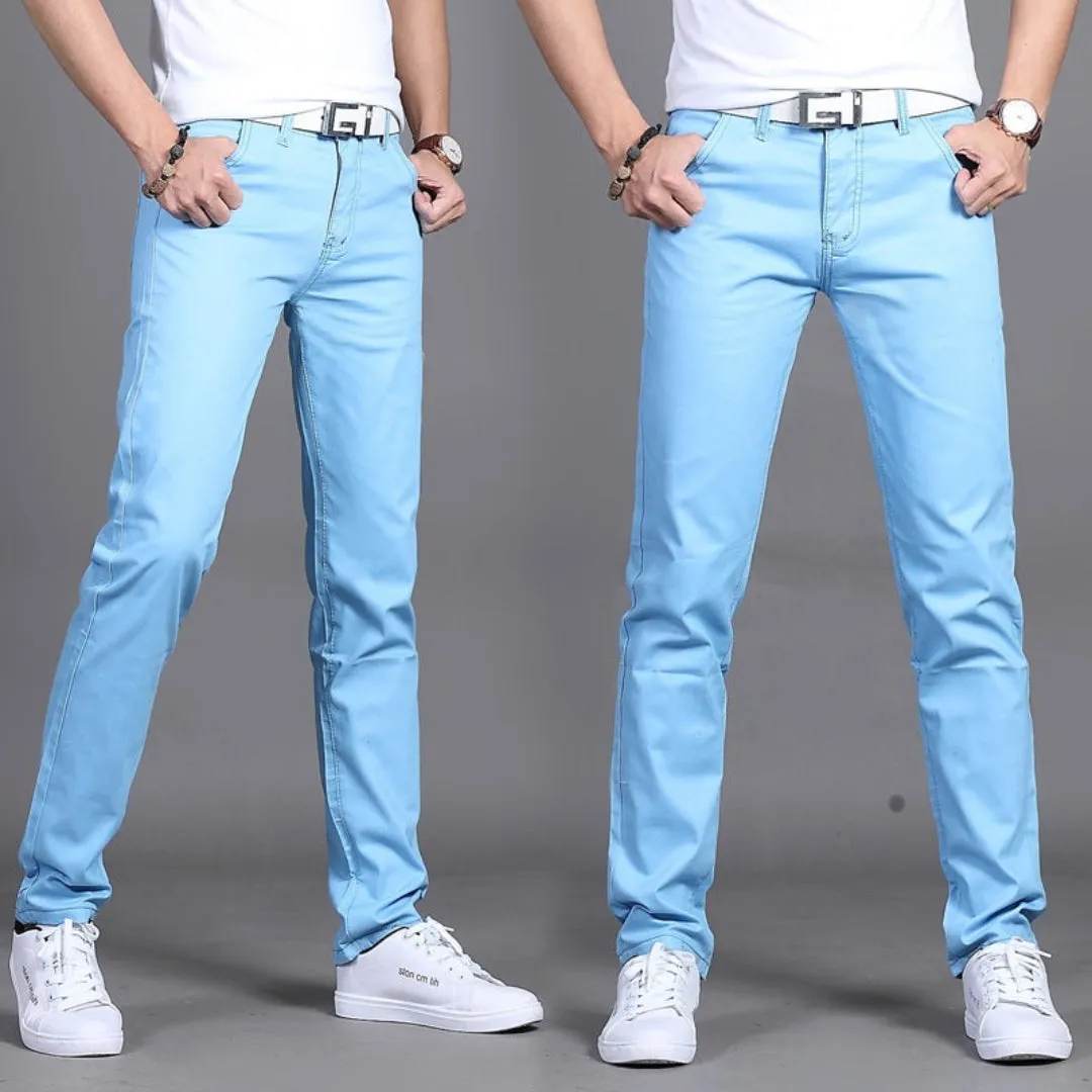Men's Slim Fit Casual Pants | Mid Waist