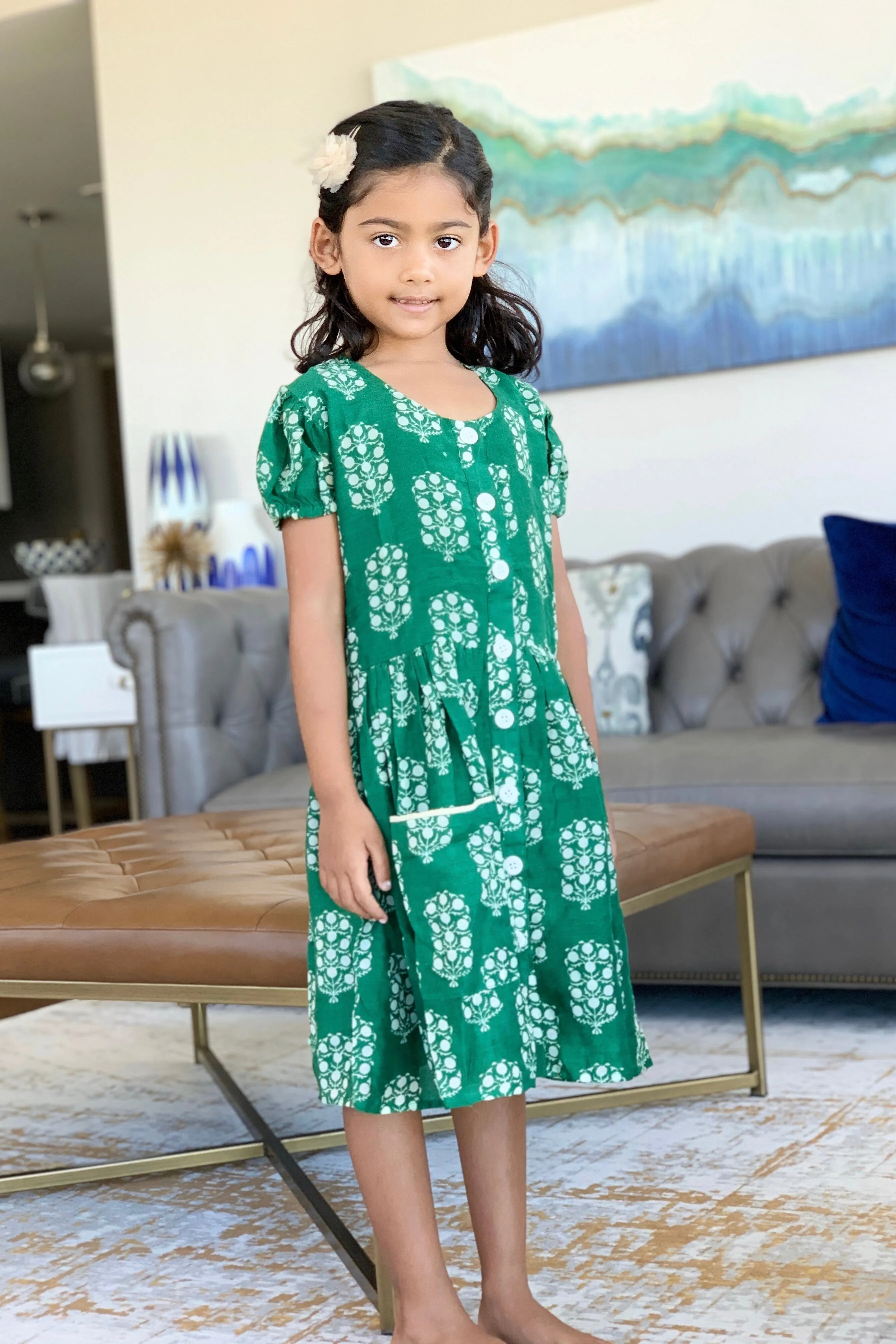 Mini Arya Dress in Emerald