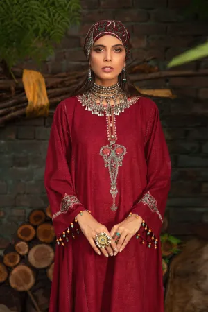 MPT 1201 B | Maria B MPrints Winter Collection 2021 | Unstitched Embroidered Khaddar Suits
