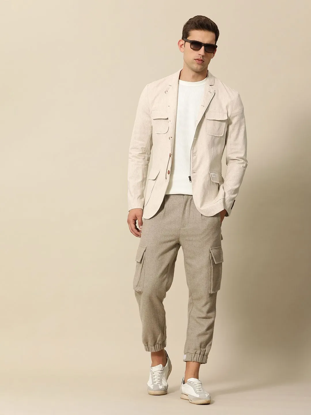 Mr Bowerbird Built Up Collar Full Zipper Tailored Fit Casual Blazers