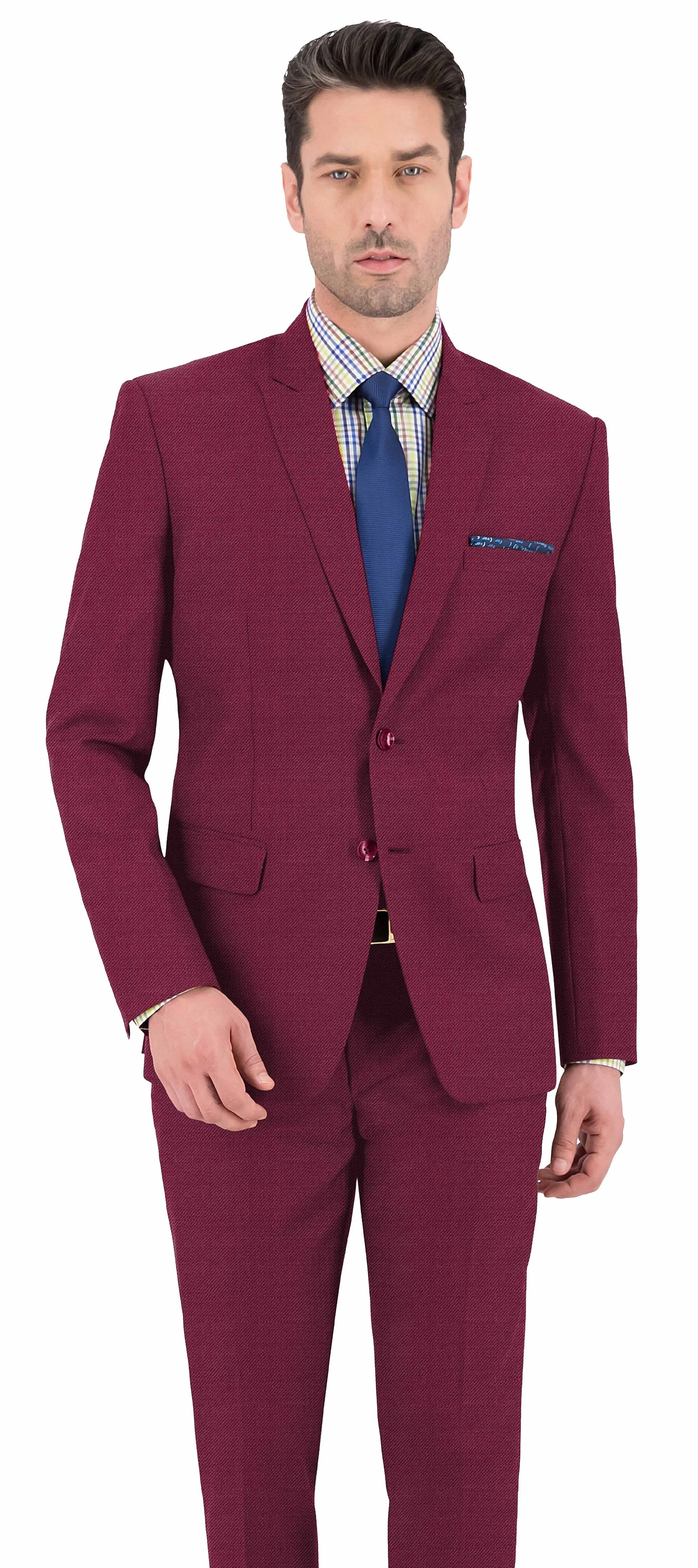 Mulberry Purple Texture Plain Suit
