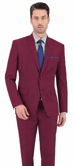 Mulberry Purple Texture Plain Suit