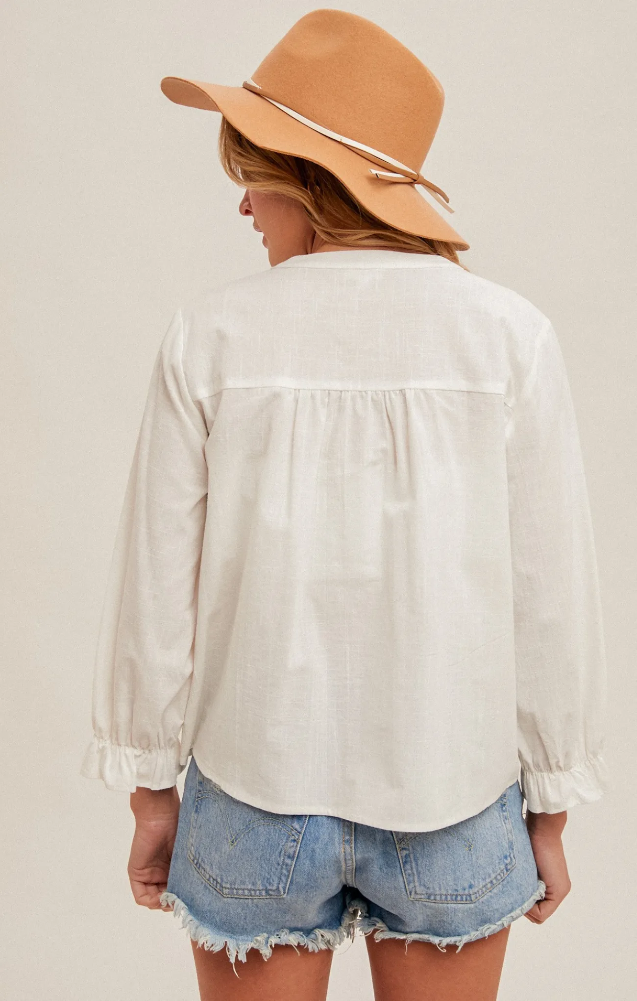 Naomi Eyelet Linen Blouse