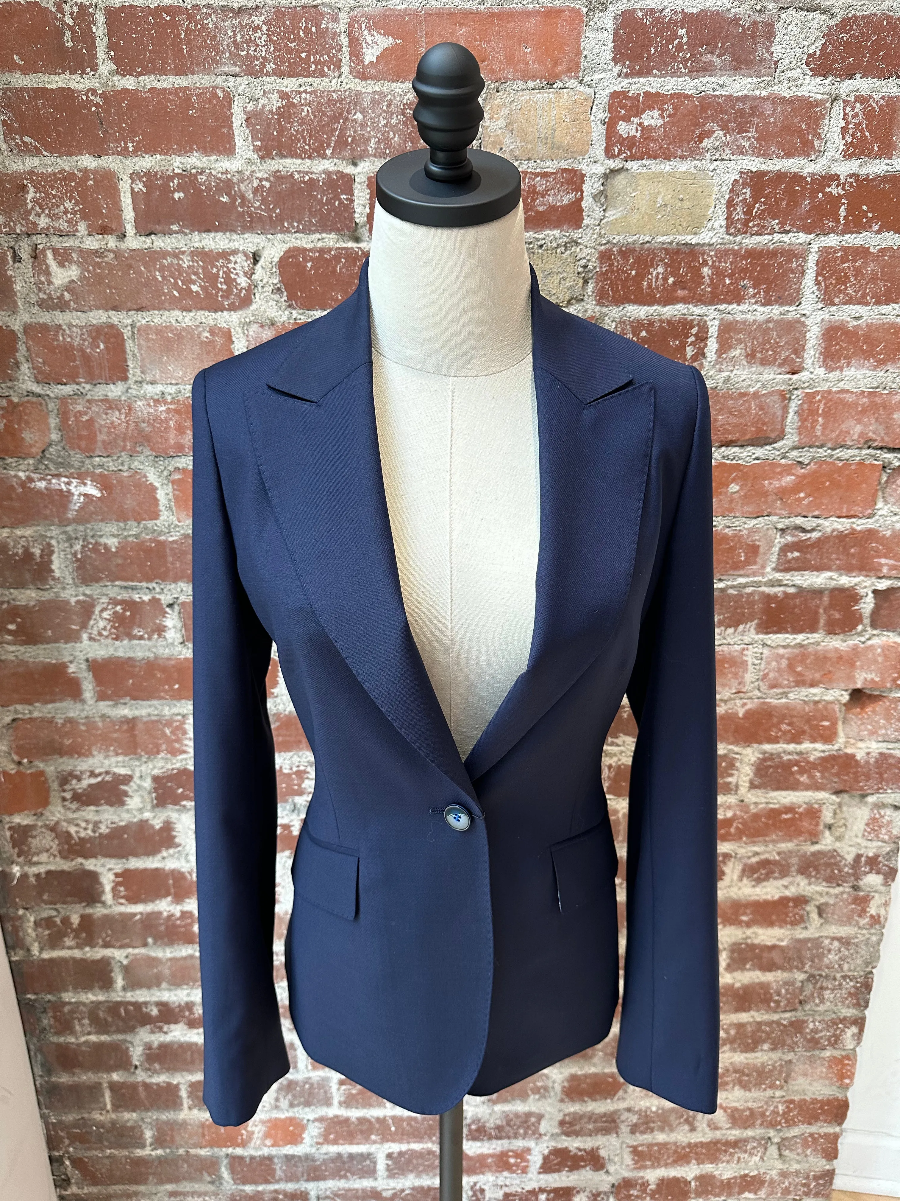 Navy Feminine Cut Premium Suit Coat