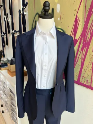 Navy Feminine Cut Premium Suit Coat