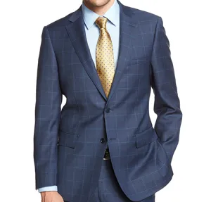 Navy Windowpane