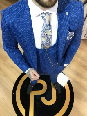 Neptune - Blue 3 Piece Suit