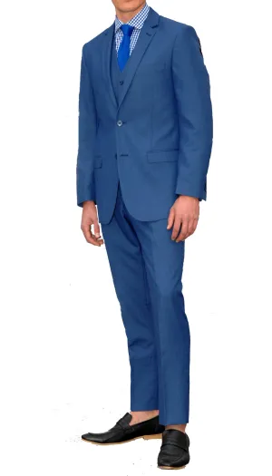 New Blue Slim Fit Suit - 3PC - JAX