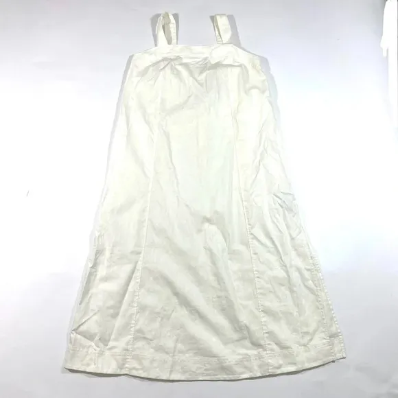 New Madewell Linen Cotton Princess Seamed Midi Dress Large
