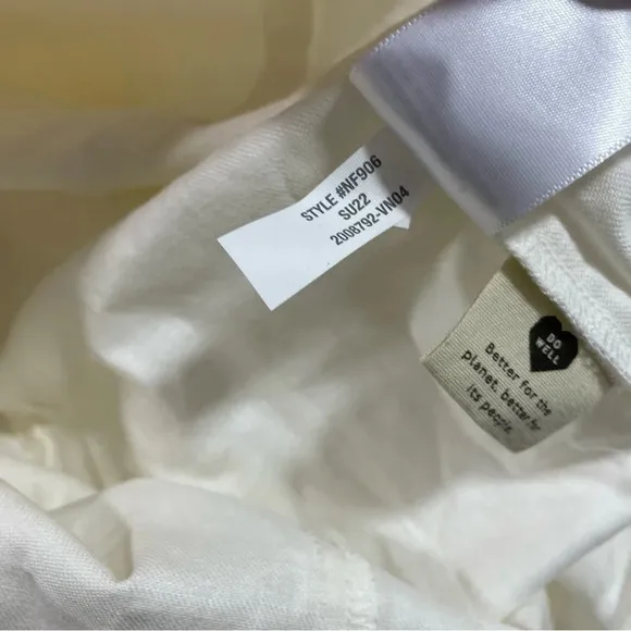 New Madewell Linen Cotton Princess Seamed Midi Dress Large