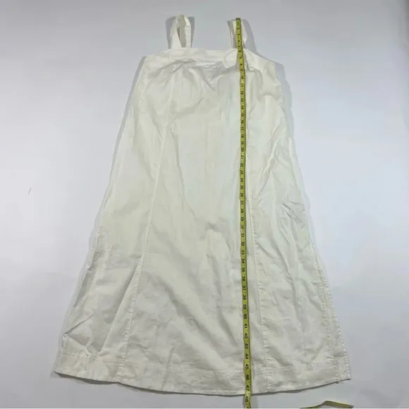 New Madewell Linen Cotton Princess Seamed Midi Dress Large