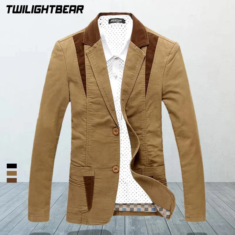 New Mens Casual Blazer Oversize Coat Male Fashion Suit Jacket Men Blazer Slim Fit Men's Clothing Vetement Homme 6XL T3F8012