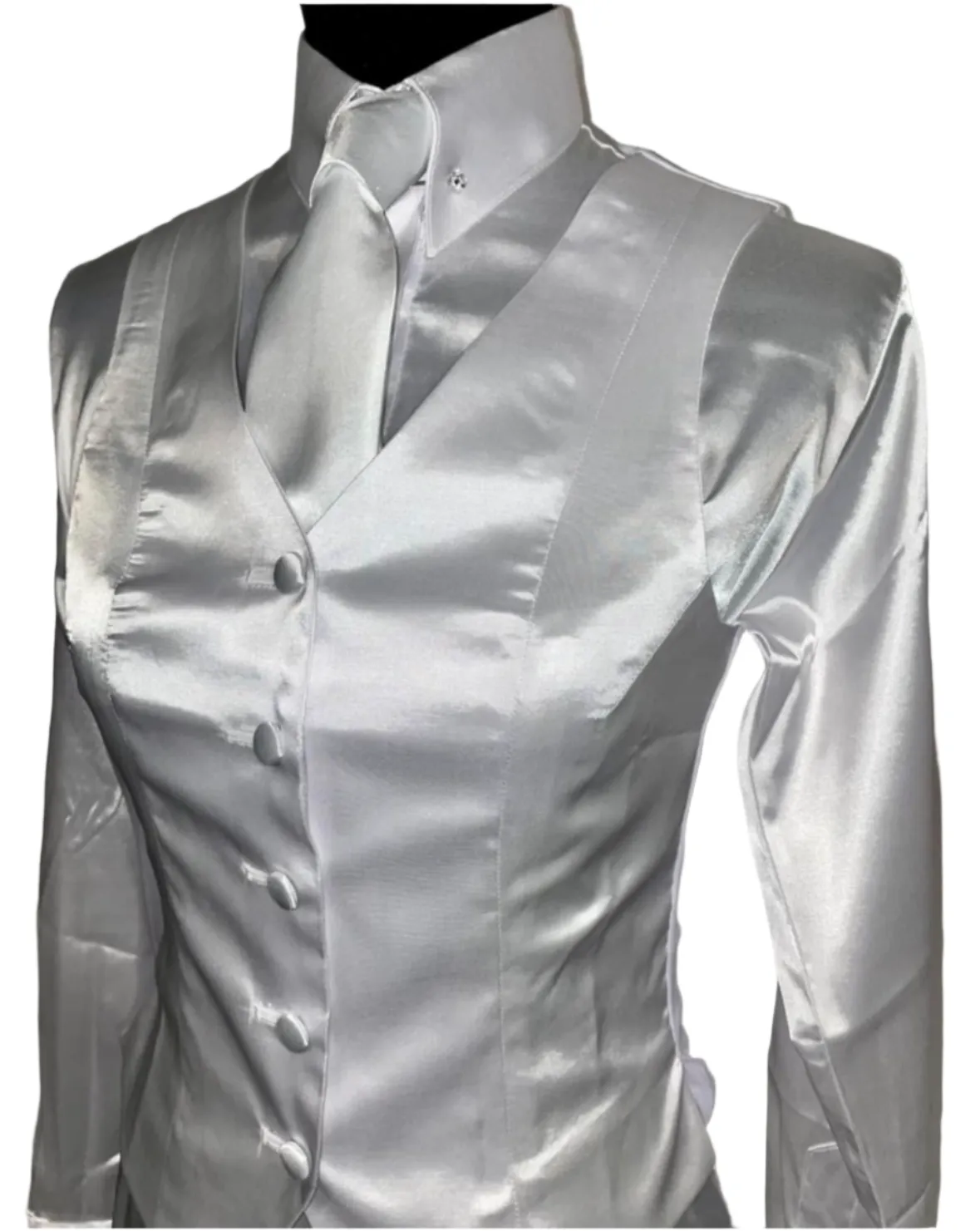 New, MTC, White Silk Vest