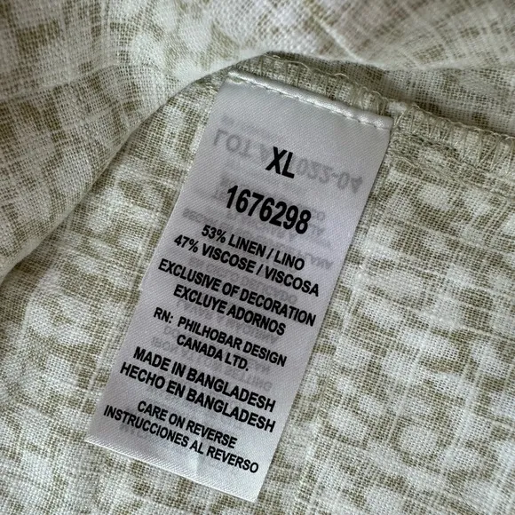 Nicole miller linen blend dress size XL