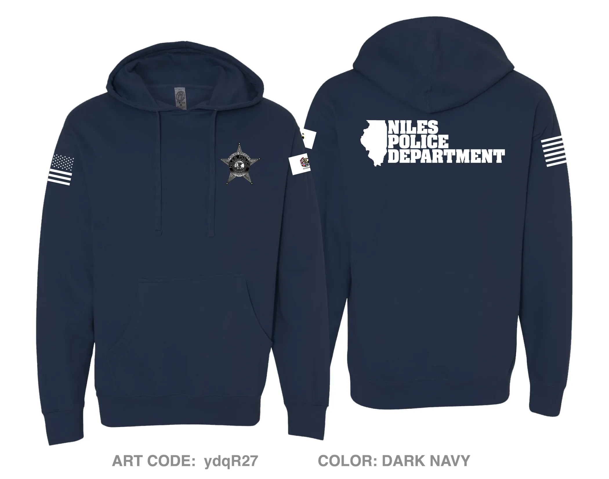 Niles Police Department Comfort Unisex Hooded Sweatshirt - ydqR27