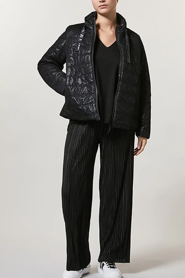 OBLUNGO PLEATED JERSEY PALAZZO TROUSERS