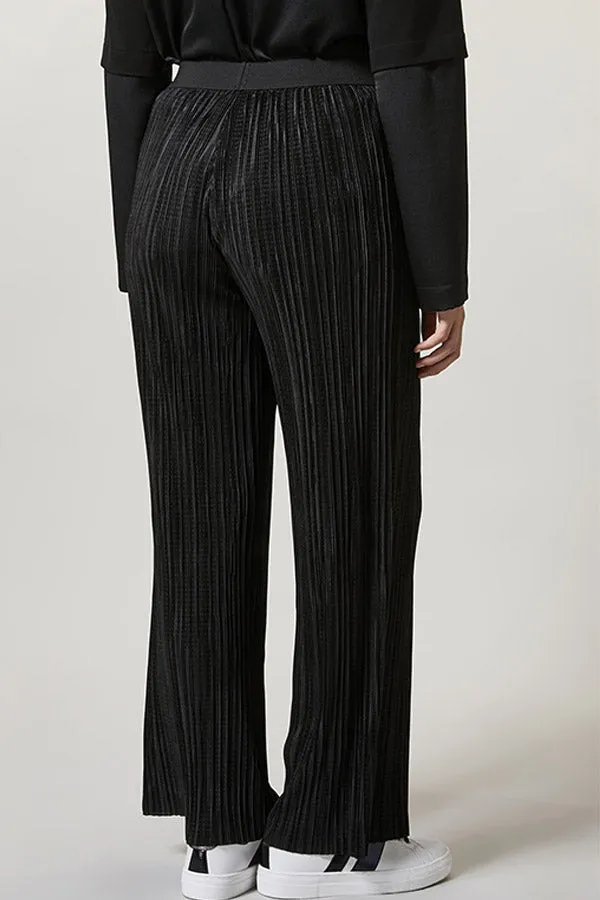 OBLUNGO PLEATED JERSEY PALAZZO TROUSERS