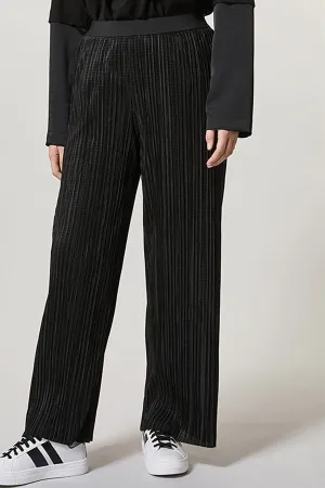 OBLUNGO PLEATED JERSEY PALAZZO TROUSERS