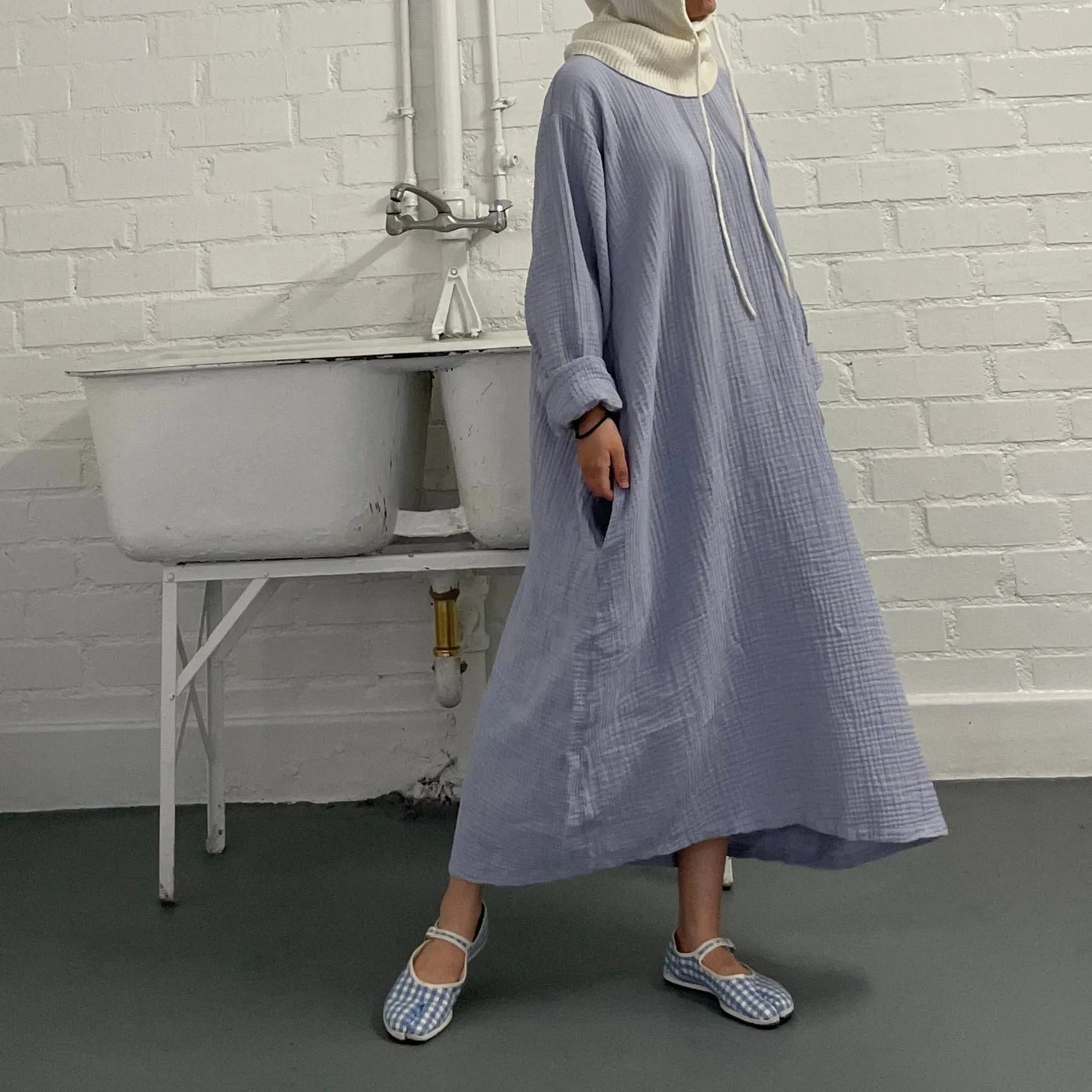 October Dress Pale Blue