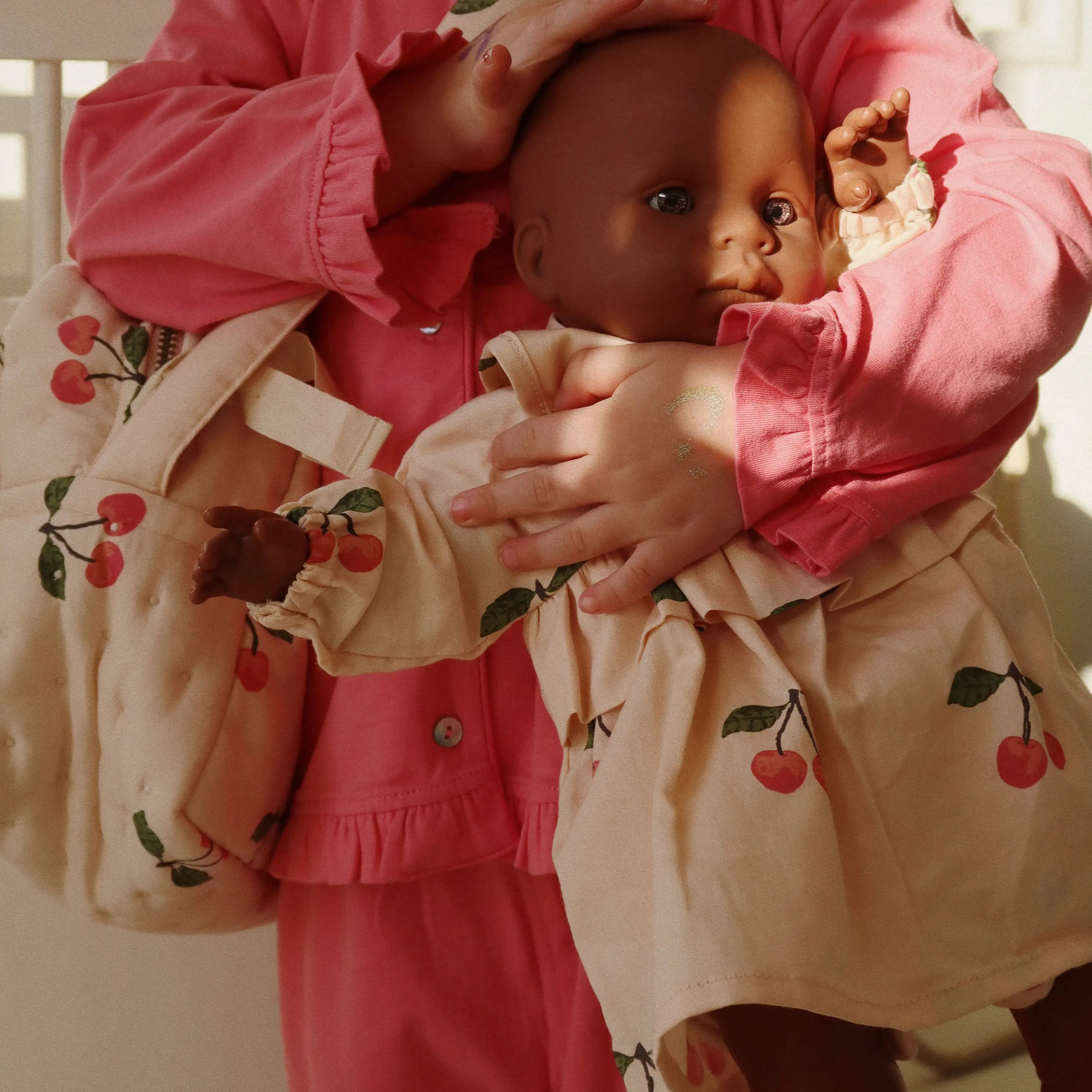 Organic Cotton Ma Grande Cerise Print Doll Headband   Dress