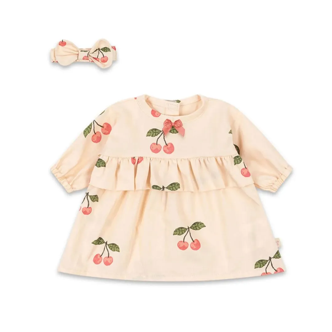 Organic Cotton Ma Grande Cerise Print Doll Headband   Dress