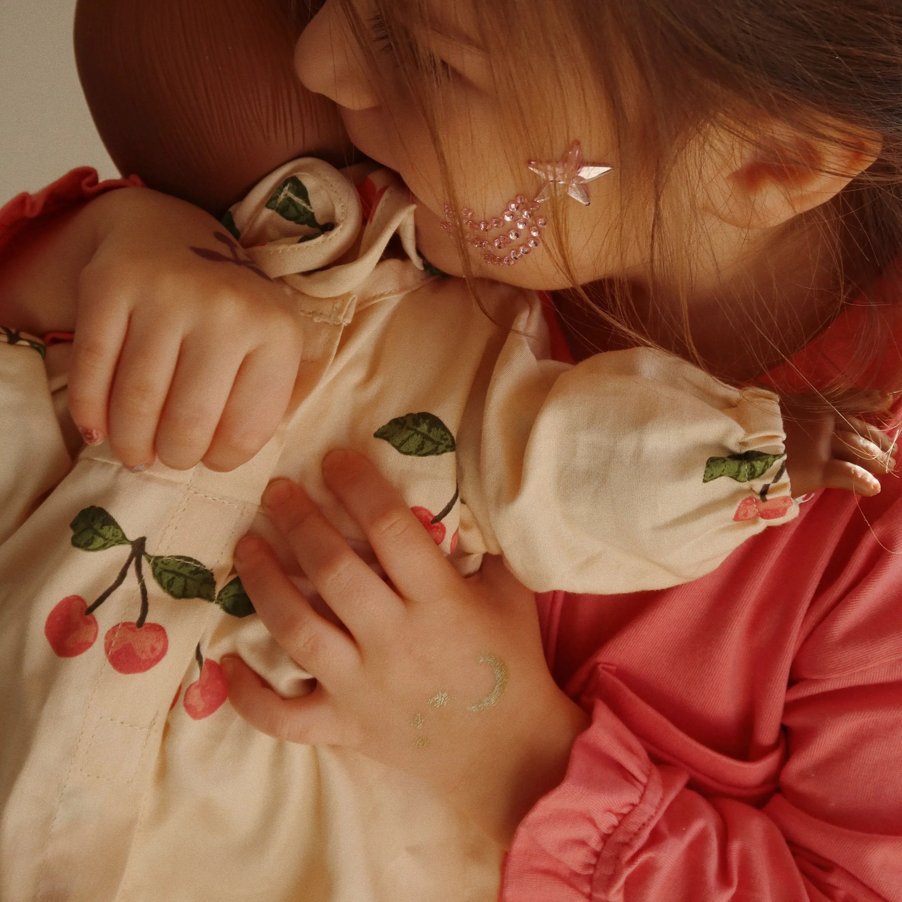 Organic Cotton Ma Grande Cerise Print Doll Headband   Dress