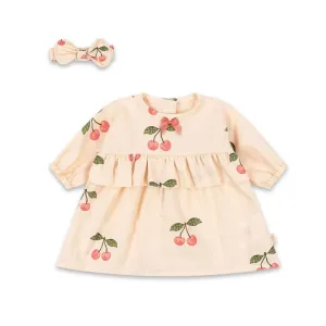 Organic Cotton Ma Grande Cerise Print Doll Headband   Dress