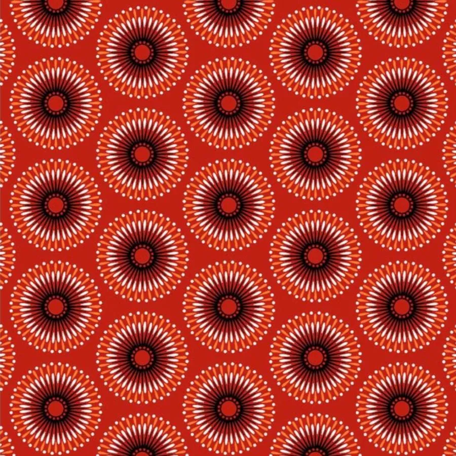 Original 3 Cats Fabric C/W531 Red 90cm