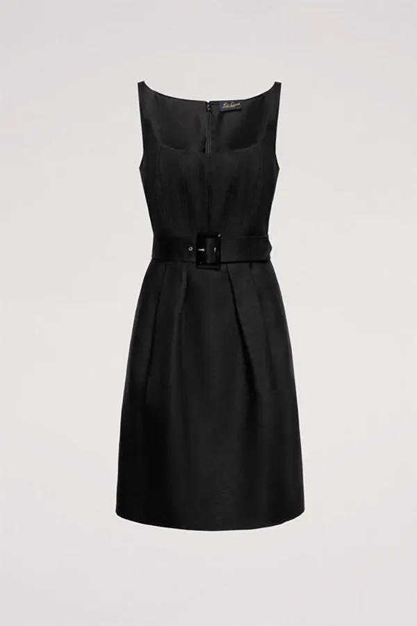 PIANI SLEEVELESS LINEN SHORT DRESS