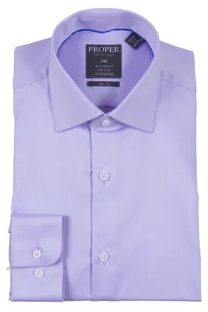 Proper Shirtings - Lavender -100% Cotton - 100's 2-ply - Wrinkle Free - Dress Shirt - Slim Fit
