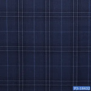 Prussian Blue With Light Check Suit