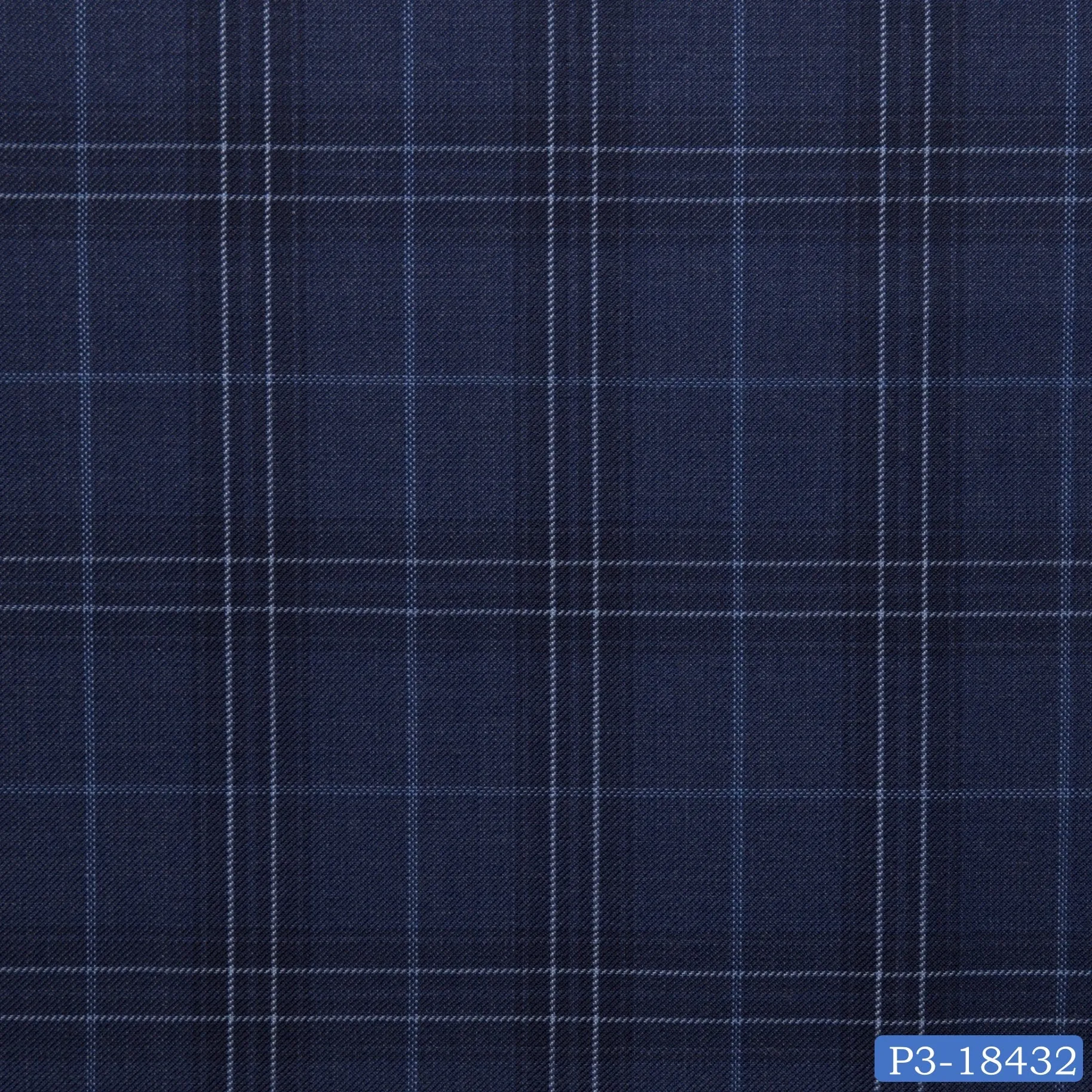 Prussian Blue With Light Check Suit