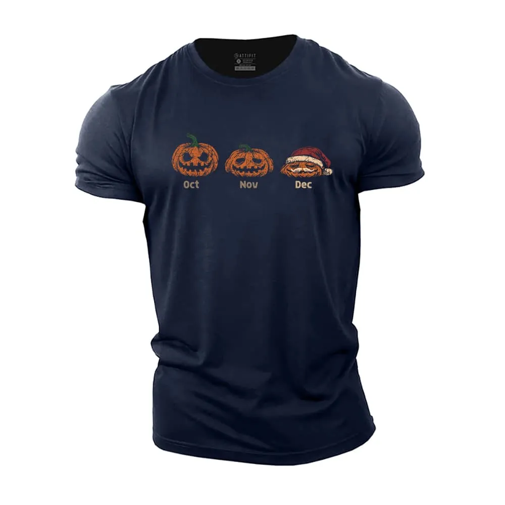 Pumpkin Santa Cotton T-Shirt