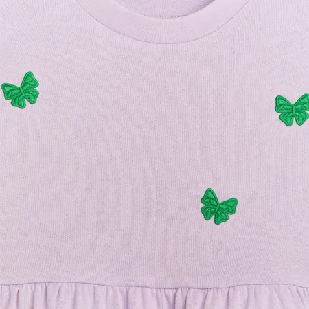 Purple Embroidered Butterfly Dress