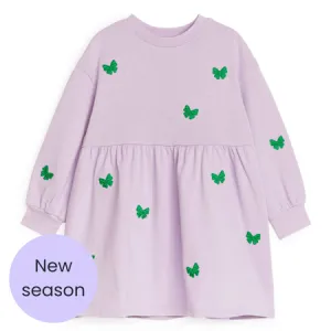 Purple Embroidered Butterfly Dress