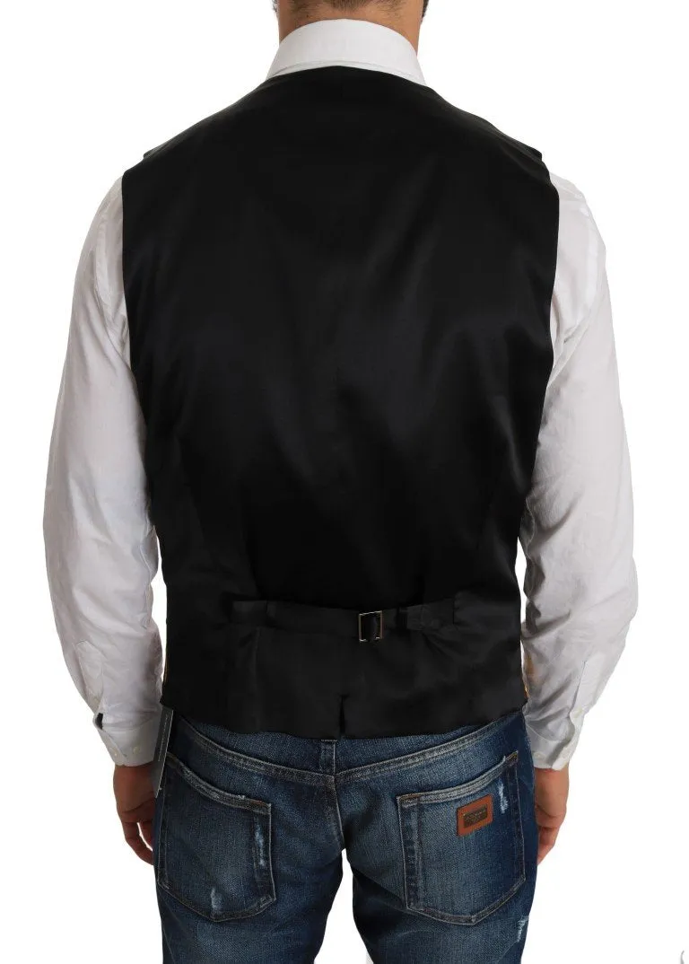 Purple Gold Baroque Wool Vest