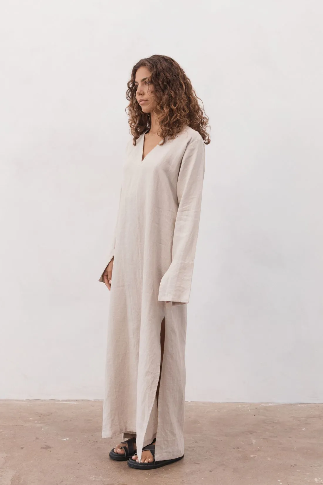 Ragna Linen Dress Sand