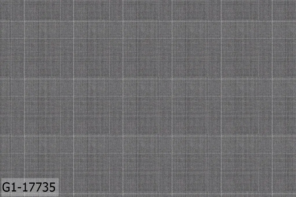 Rhino Grey Self Plaid Check Suit