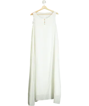 Rosie Hong White Caterina Linen Dress UK 8