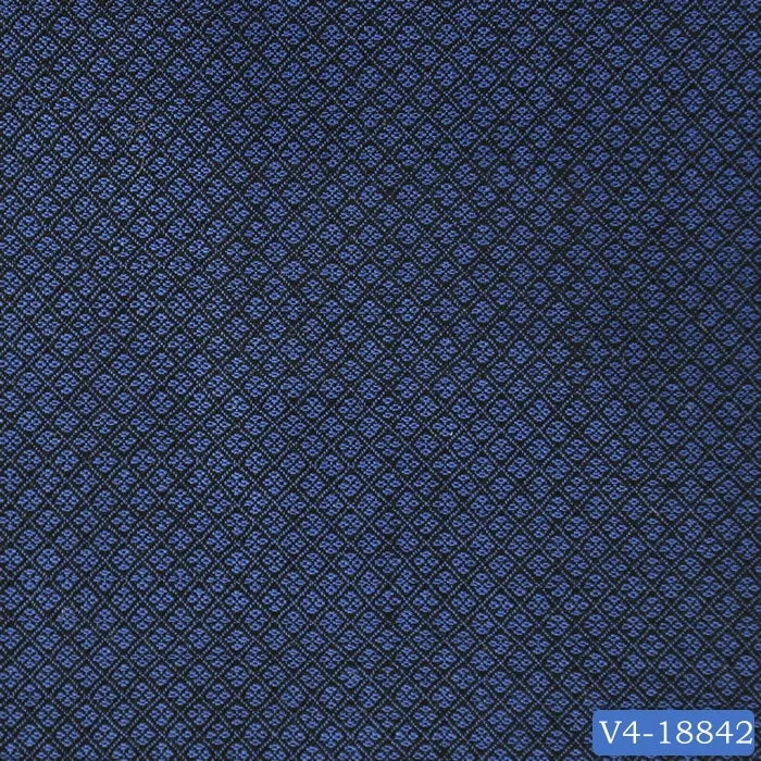 Royal Blue Diamond Leaf Print Suit
