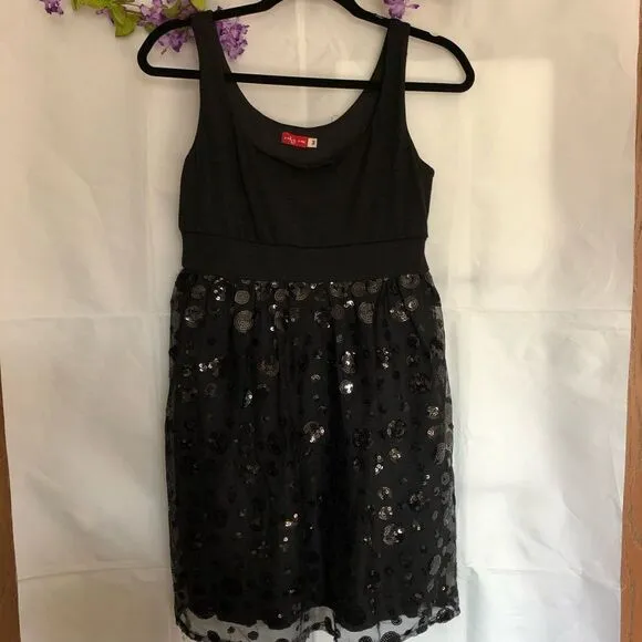 Ruby Fox, Cotton tank top with sequined bottom