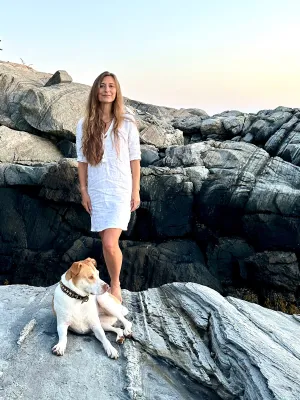 salt   linen shift dress with tassel ties